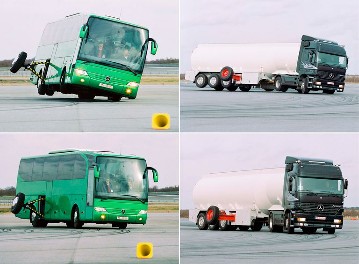 Telligent Stability Control for Mercedes-Benz commercial vehicles,
Actros 1859, Travego,
Dynamic handling control system