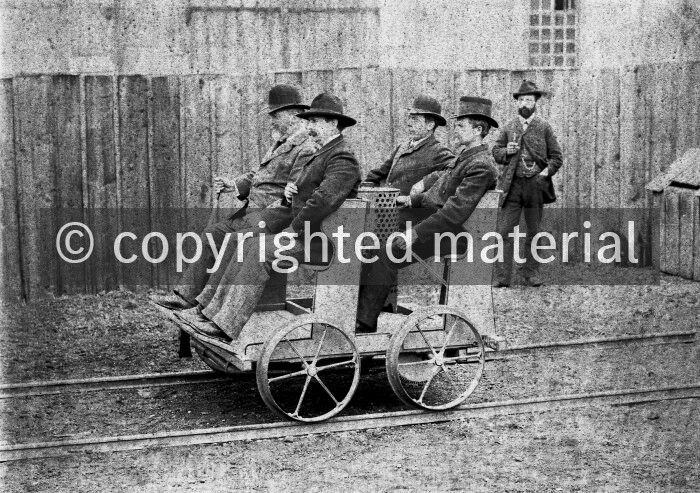 D24132 Gottlieb Daimler presents his motorized trolley-car