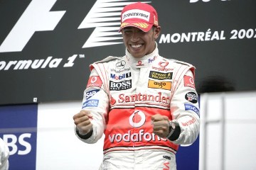 His first big win: The first Formula One race that Lewis Hamilton won for the Vodafone McLaren Mercedes team was the Canadian Grand Prix in 2007.