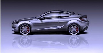 Mercedes-Benz CLC-Class, Sports Coupé, 203 series. The design process begins with sketches.
