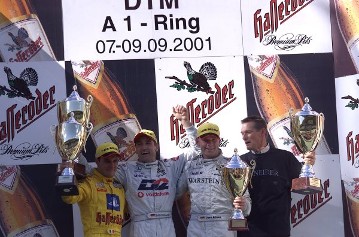 DTM A1-Ring, 09.09.2001:
Victory ceremony Bernd Schneider