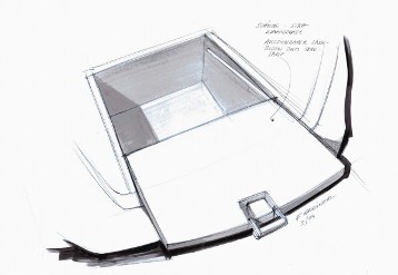 Mercedes-Benz C-Klasse T-Modell, Baureihe 204, Designprozess: am Beginn stehen händische Skizzen, hier Ideen zum Ladeboden.