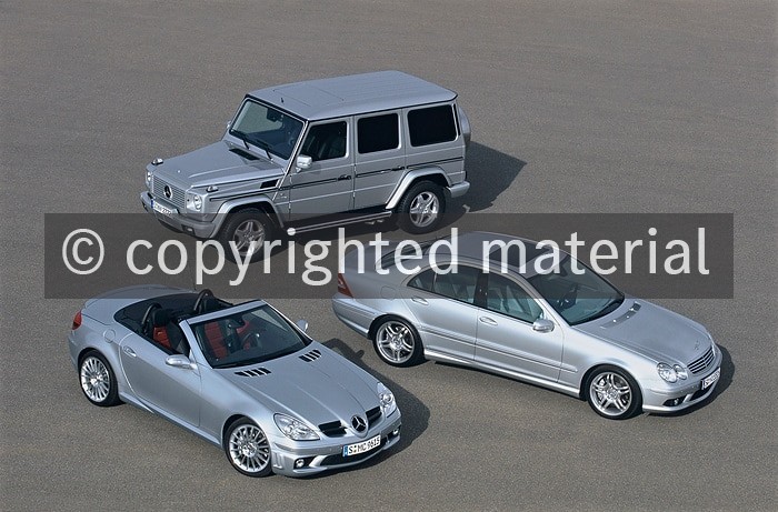 00199855 C 55 AMG, Limousine - W 203, G 55 AMG Kompressor, Geländewagen - W 463, SLK 55 AMG, Roadster - R 171