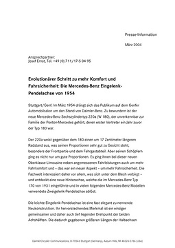 Presseinformationen März 2004