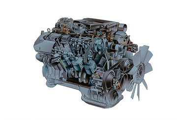 Die Topmotorisierung des neuen Mercedes-Benz SL ist der Achtzylindermotor mit 5 Liter Hubraum und Vierventil-Zylinderköpfen mit verstellbaren Einlaßnockenwellen. Das V8-Aggregat leistet 240 kW/326 PS.