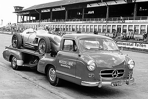 Mercedes-Benz racing car express transporter, 1955