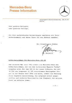 Presseinformationen 26. April 1973