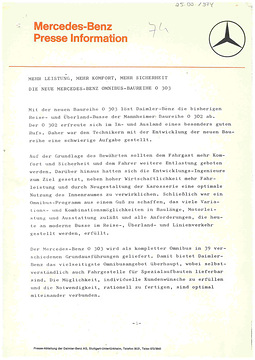 Presseinformationen 25. September 1974