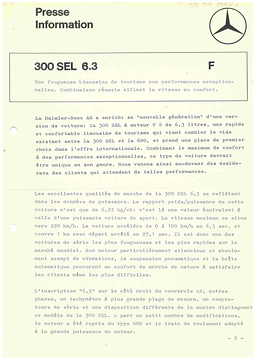 Presseinformationen 22. August 1968 (Französisch)